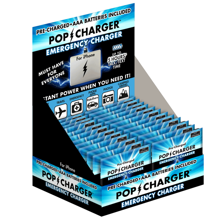 Portable Pop Charger for iPhone - Emergency Power Solution (24pc CDU)