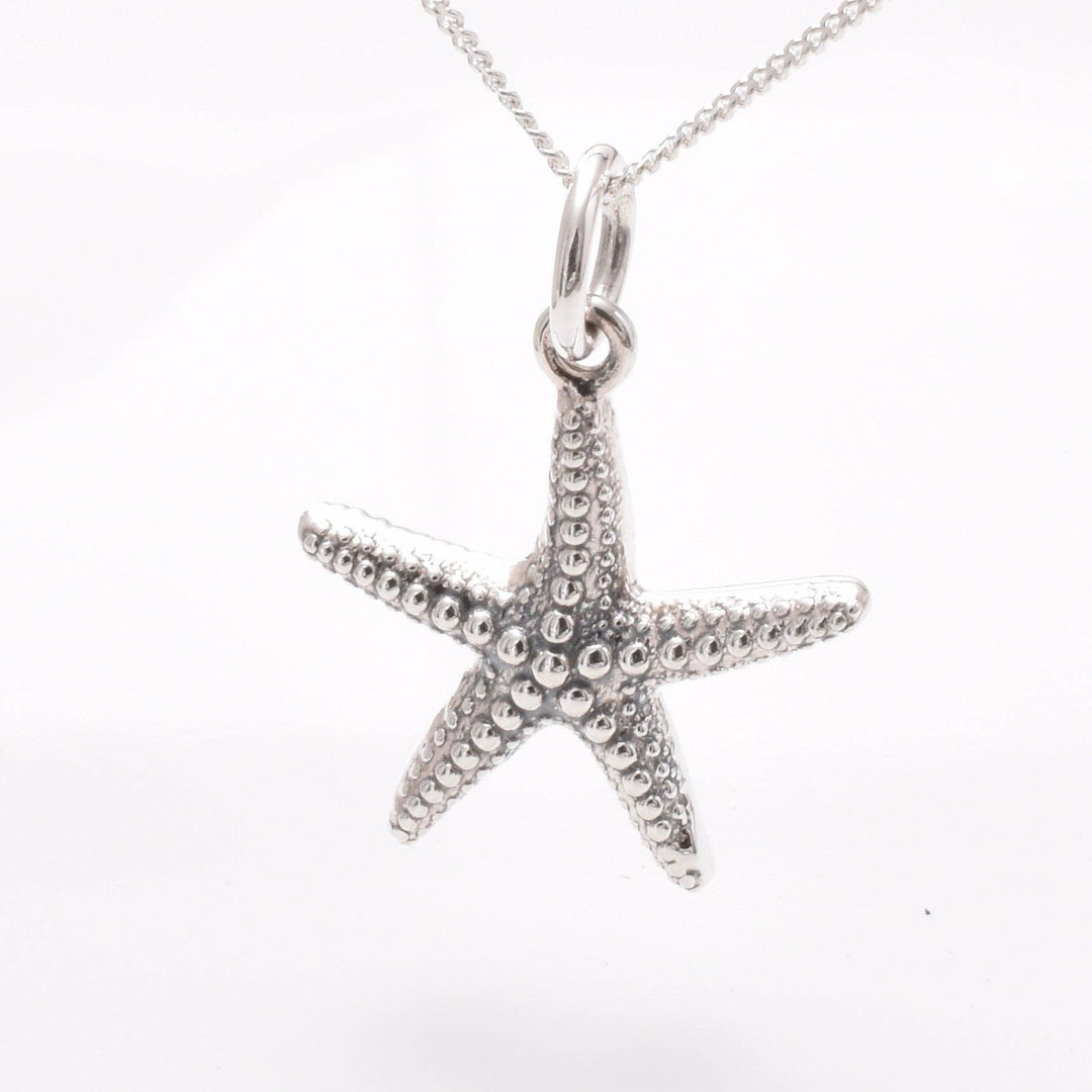 Sterling Silver Starfish Pendant | 22mm