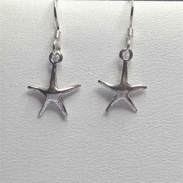 Enchanting Silver Starfish Earrings - 12mm Elegance for Every Occasion