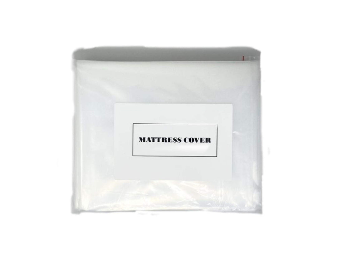 Mattress Moving Cover - Thick & Strong Transparent Wrap 6 mil - Reusable & Water-reistant Polyethylene Case - Mattress Protector for Storage & Disposal - Clear Bag with Adhesive Strip, Double