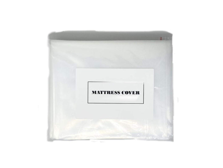Mattress Moving Cover - Thick & Strong Transparent Wrap 6 mil - Reusable & Water-reistant Polyethylene Case - Mattress Protector for Storage & Disposal - Clear Bag with Adhesive Strip, Double