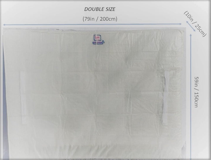 Mattress Moving Protector Cover & Storage Bag - Thick Strong Transparent Wrap - Reusable Water-Resistant PE Tarp Polyester Yarn TP Case - Clear Bag with Zipper & 8 Handles - Double (79 * 59 * 10in)
