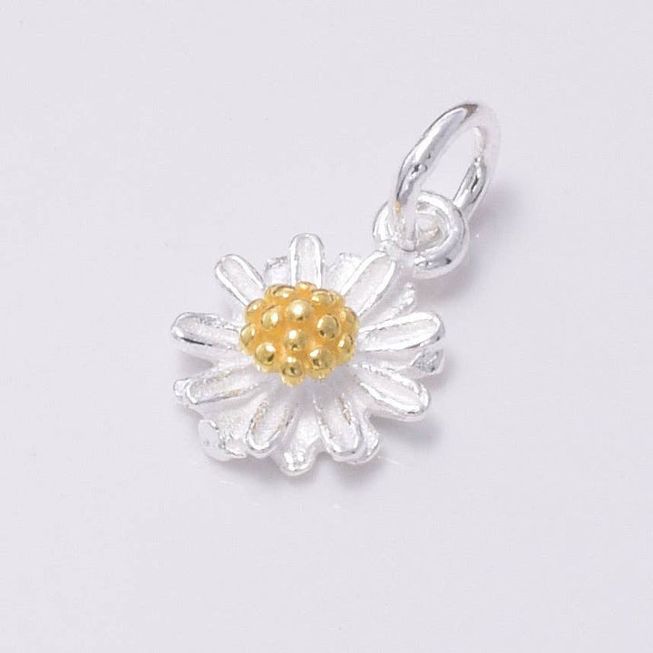 Sterling Silver Daisy Charm with Chain