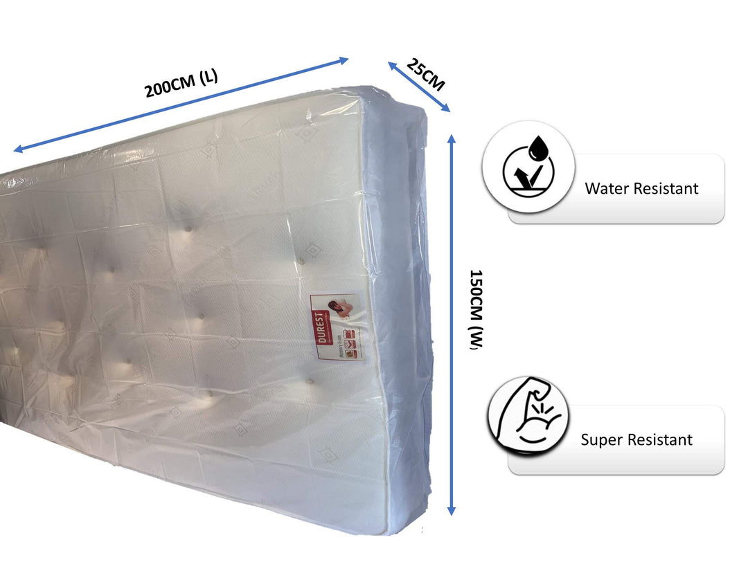 Mattress Moving Cover - Thick & Strong Transparent Wrap 6 mil - Reusable & Water-reistant Polyethylene Case - Mattress Protector for Storage & Disposal - Clear Bag with Adhesive Strip, Double