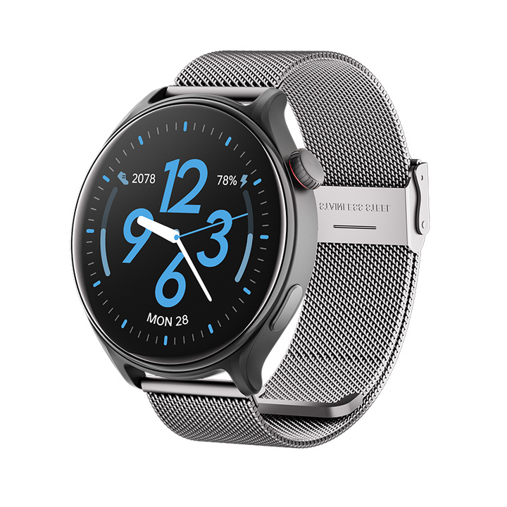 GTR2 - Women’s & Men’s Smartwatch for Android & IOS – 2” HD Touch Screen – Built-in Bluetooth, GPS & Alexa Technology – IP67 Waterproof – Health & Fitness Tracker: 100 Sport Modes – 5 Color Smartwatch Straps – (BLACK & black stainless strap)