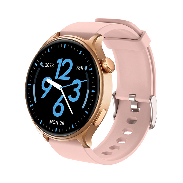 GTR2 - Women’s & Men’s Smartwatch for Android & IOS – 2” HD Touch Screen – Built-in Bluetooth, GPS & Alexa Technology – IP67 Waterproof – Health & Fitness Tracker: 100 Sport Modes – 5 Color Smartwatch Straps – (ROSE-GOLD & pink strap)