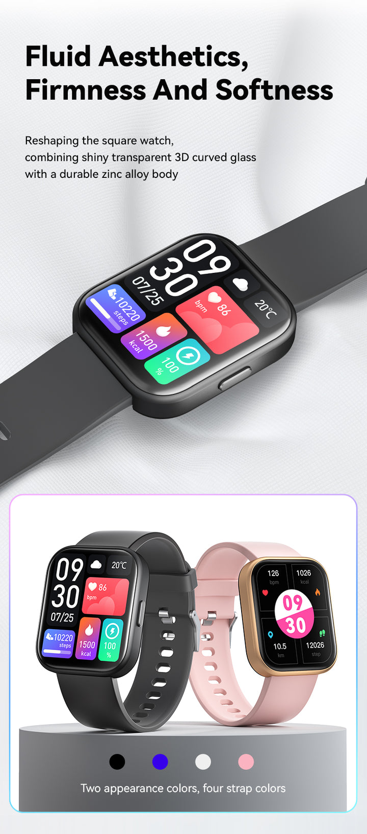 GTS-5 Bluetooth Watch for Android & IOS (5 Colors) – Watch to Make Calls & Send Texts – Fitness Tracker: 100 Sport Modes / Step Counter - Price Dropper