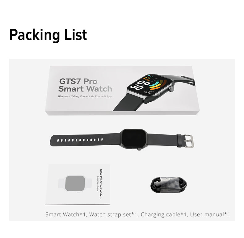 GTS7-Pro Men’s Flagship Smartwatch for Android &amp; IOS – 2” HD Touch Screen – Built-in Bluetooth, GPS &amp; Alexa Technology – IP67 Waterproof – Health &amp; Fitness Tracker: 100 Sport Modes – 5 Color Smartwatch Straps – (Black)