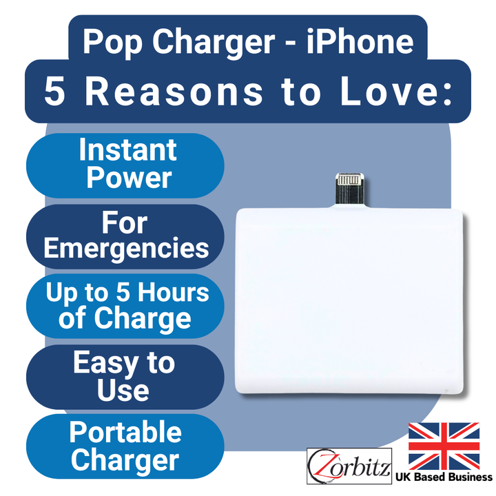 Portable Pop Charger for iPhone - Emergency Power Solution (24pc CDU)