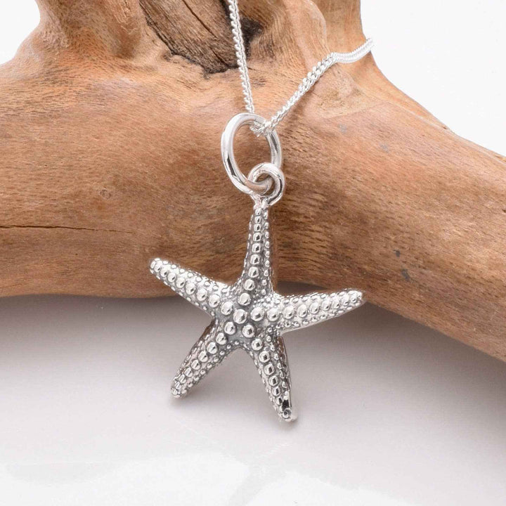 Elegant 925 Silver Starfish Pendant for Effortless Style