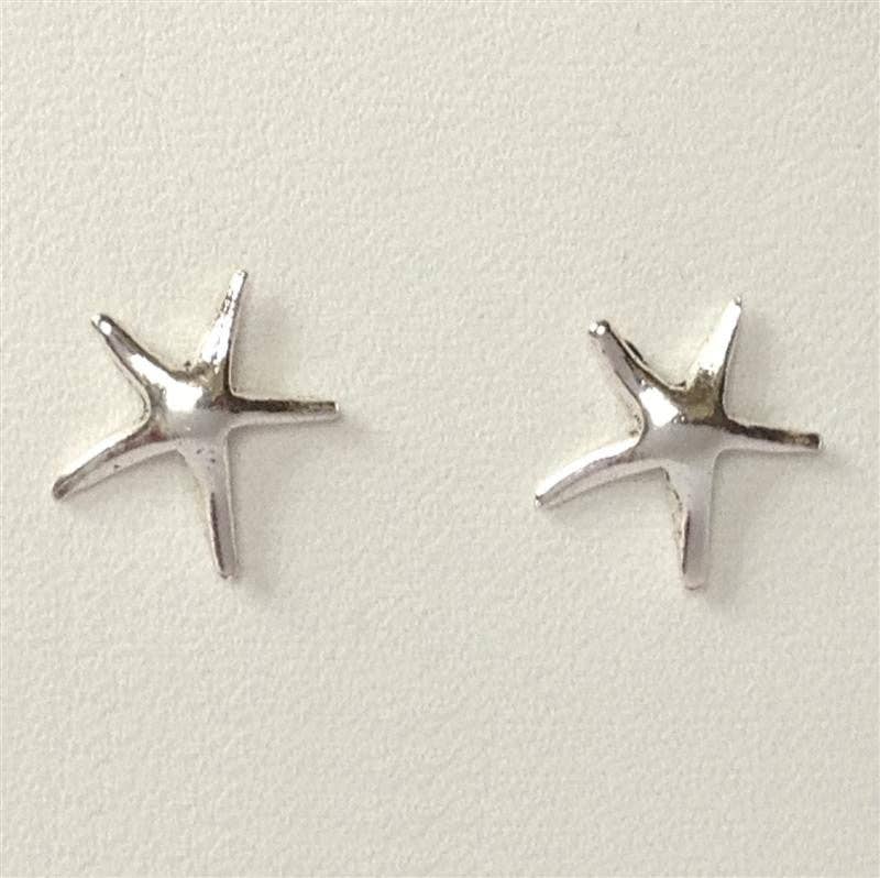 Sterling Silver Starfish Stud Earrings