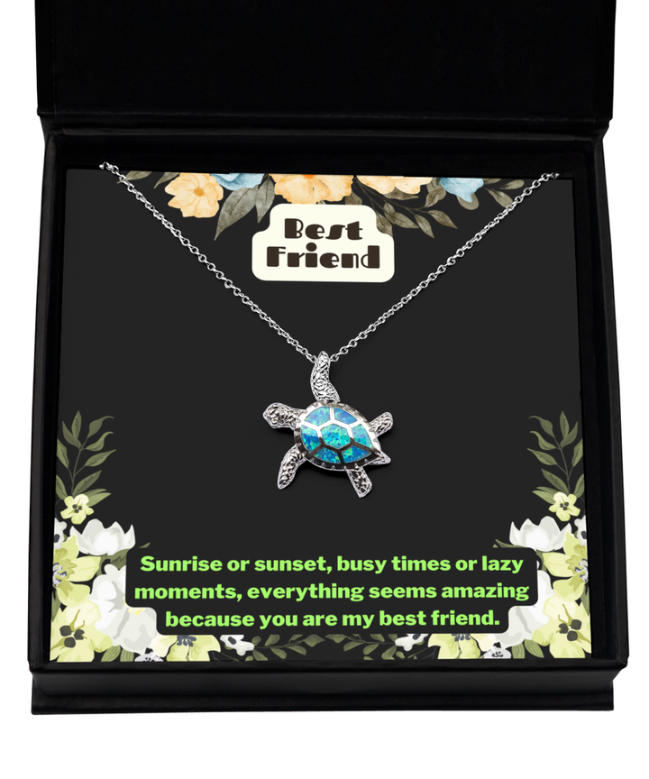 Best friend - Opal Turtle Necklace - certified handmade high quality jewelry and crafted of genuine 925 sterling silver material