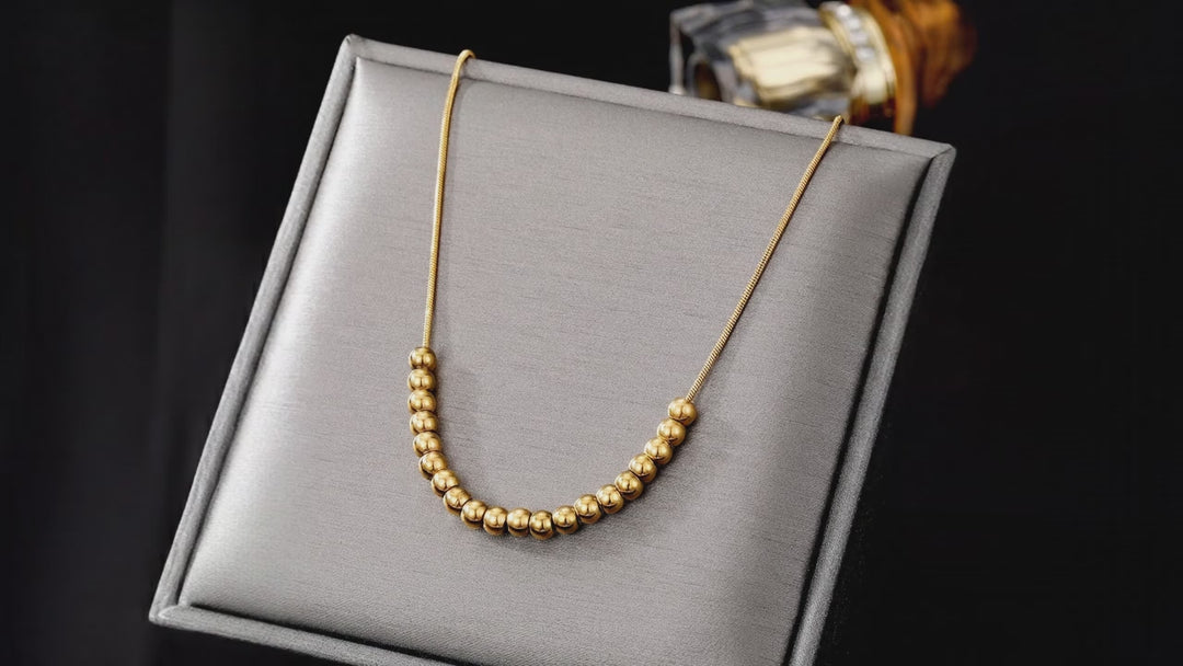 Ravishing Beaded Gold Necklace - Elegant Jewelry for Every Occasion